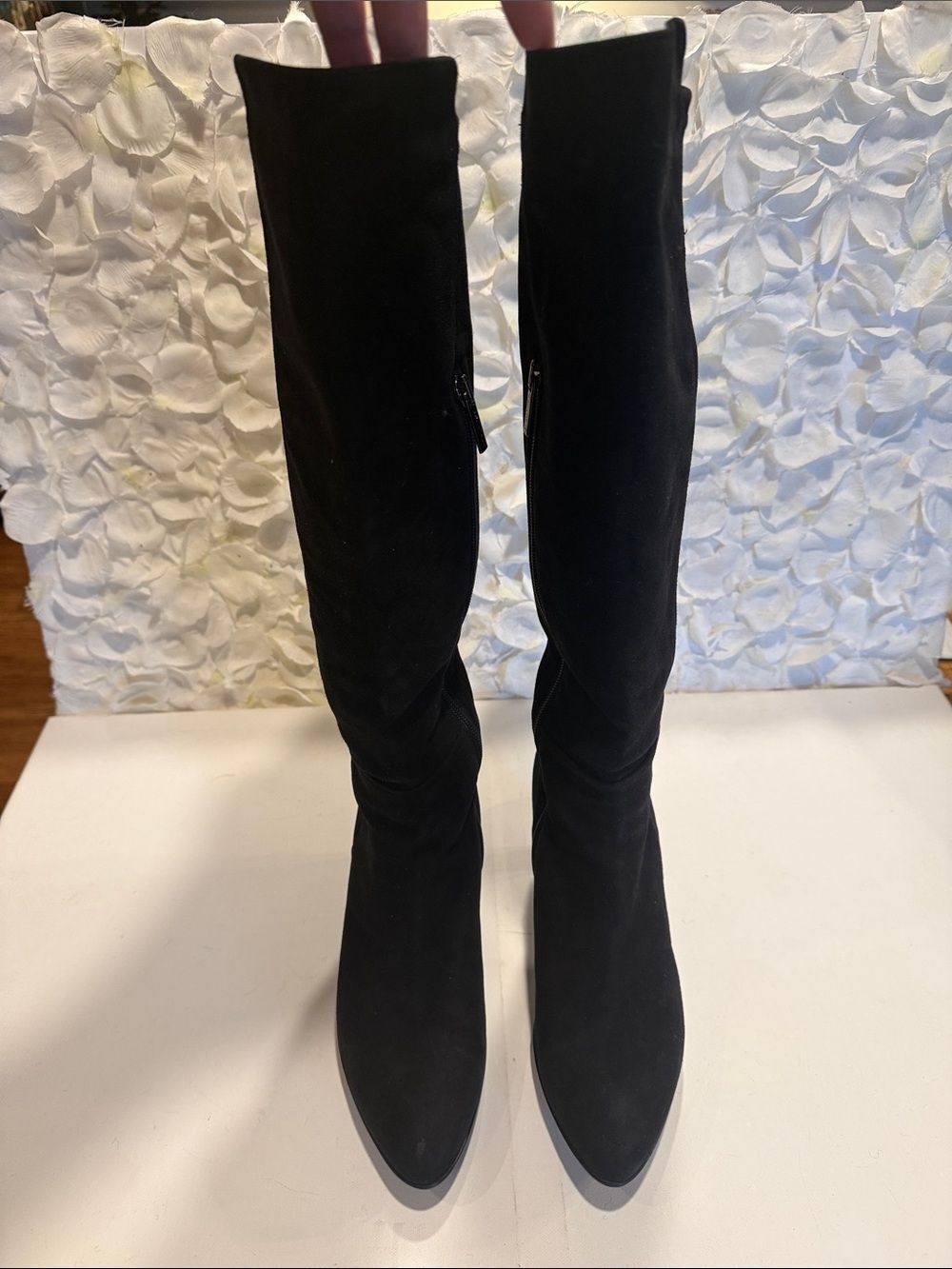 Aquatalia Black Over-the-Knee Suede Boots